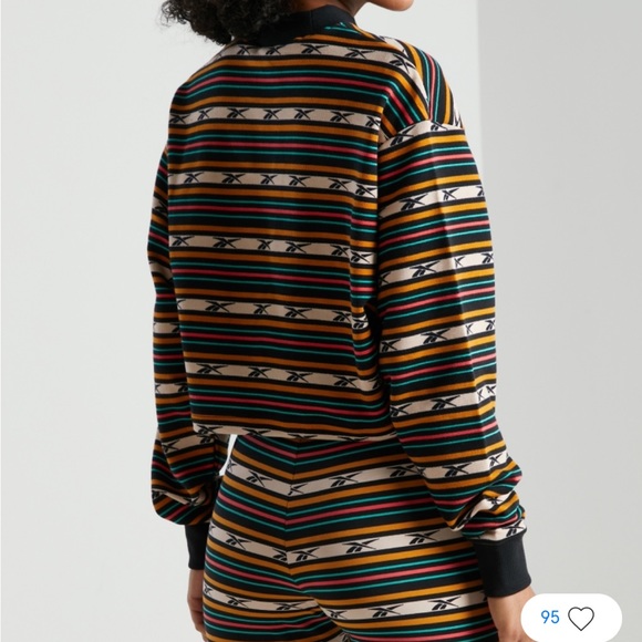 Reebok Classics Camp Stripe Crew Sweatshirt - Picture 2 of 4